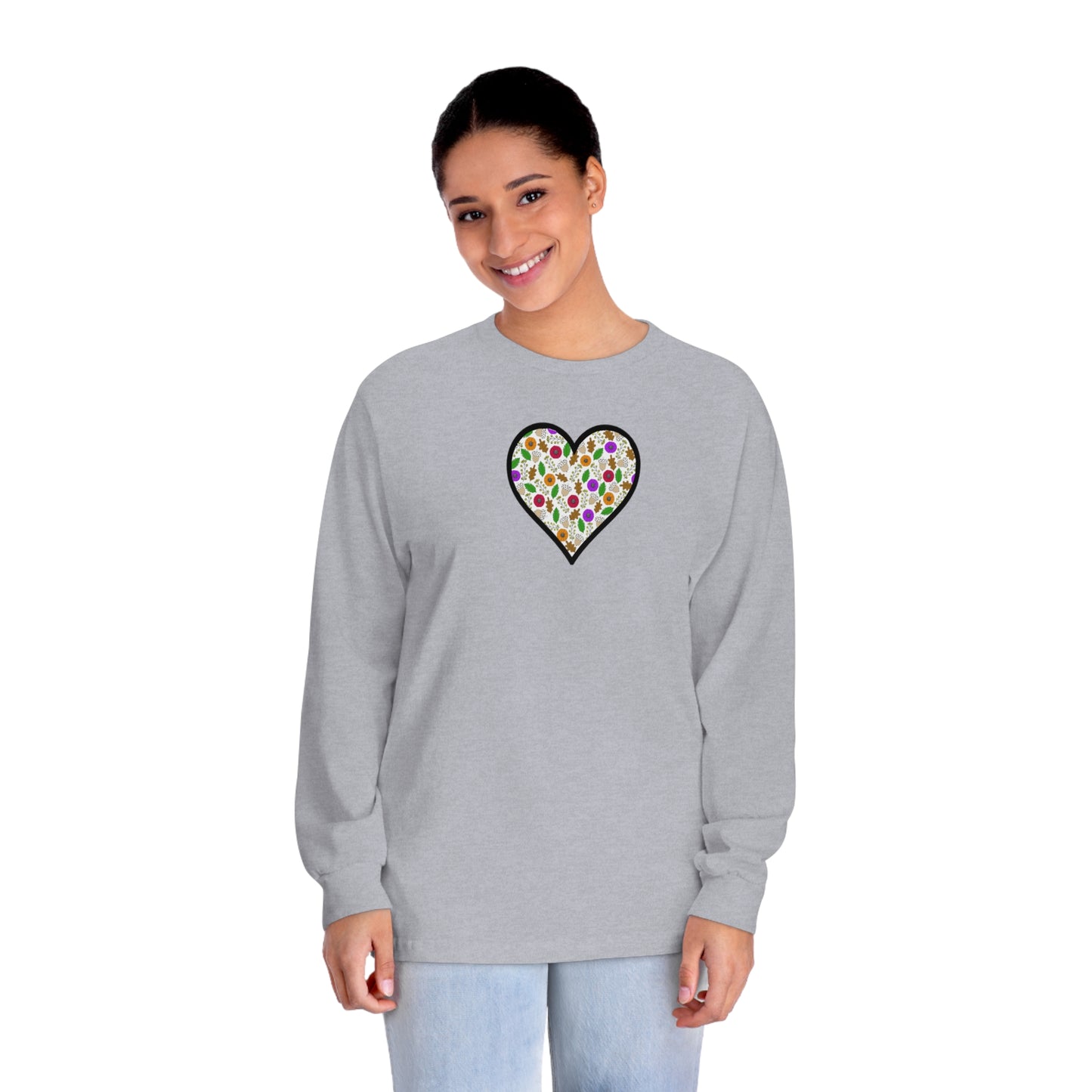 Tee Long sleeve Fall Motif Heart