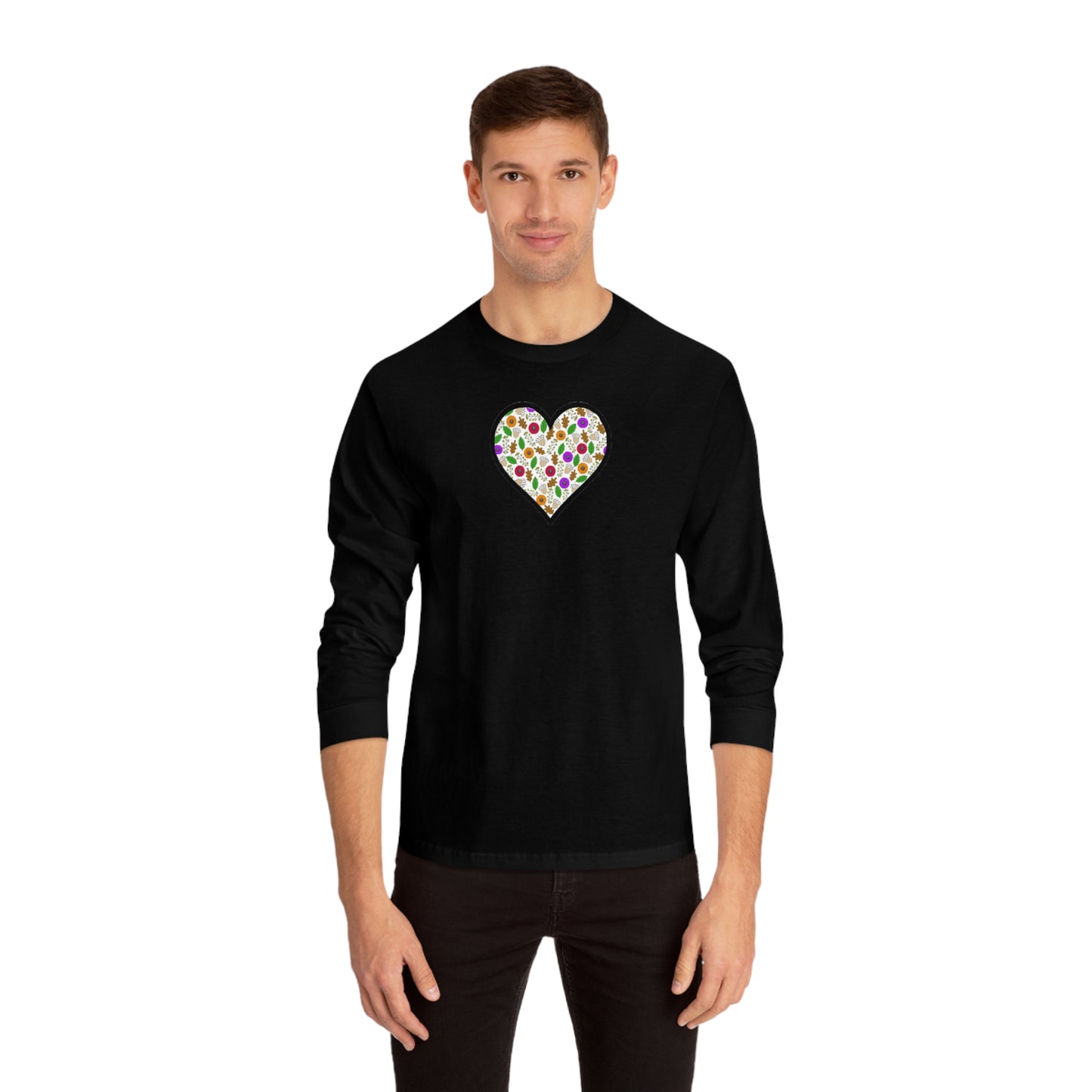 Tee Long sleeve Fall Motif Heart