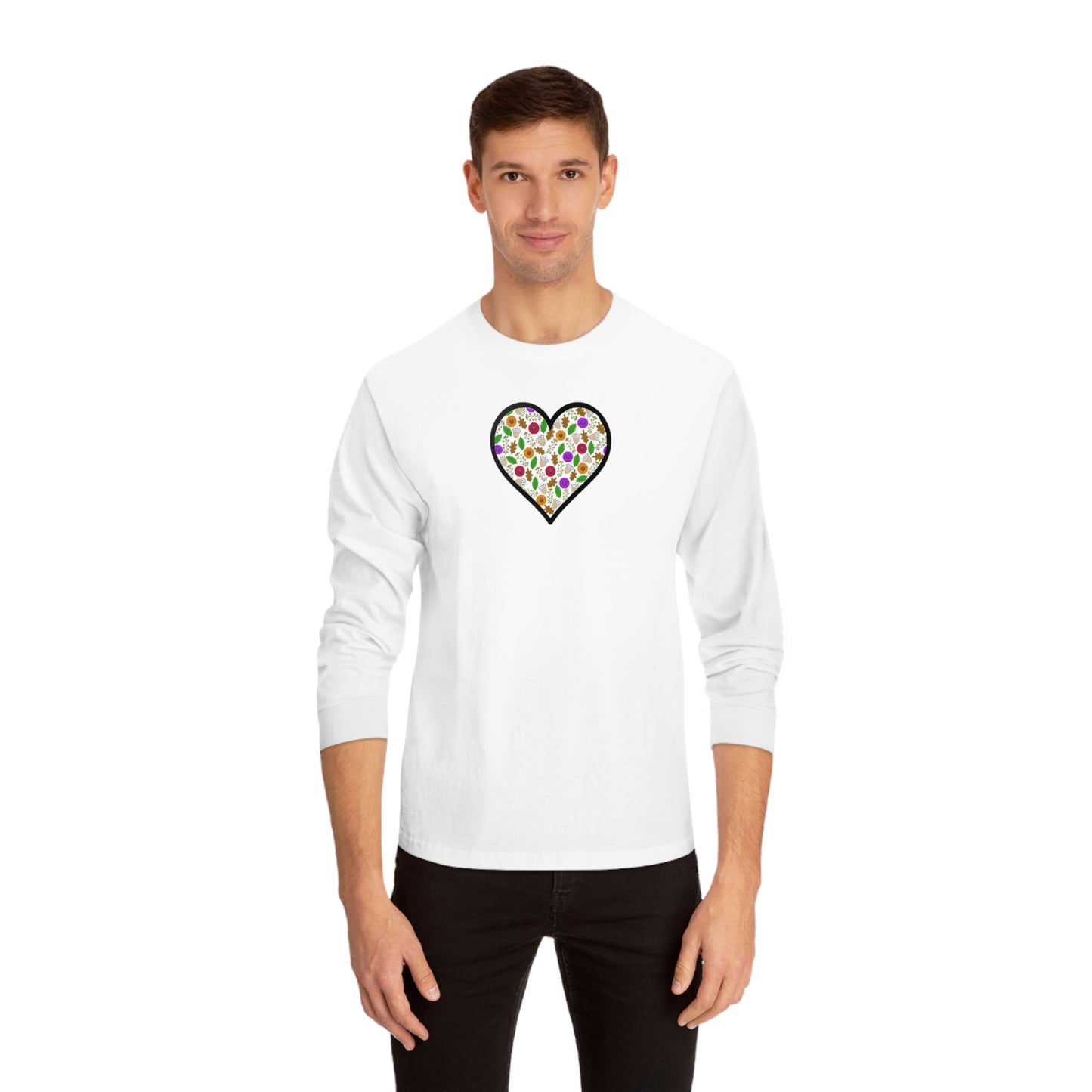 Tee Long sleeve Fall Motif Heart